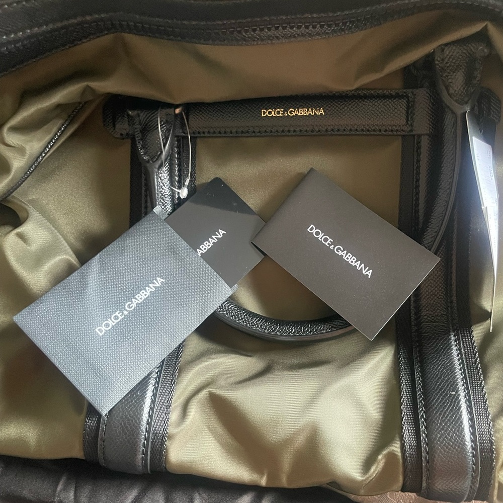 Dolce & Gabbana Unisex Green Nylon/Leather Duffle Bag - Picture 8 of 16